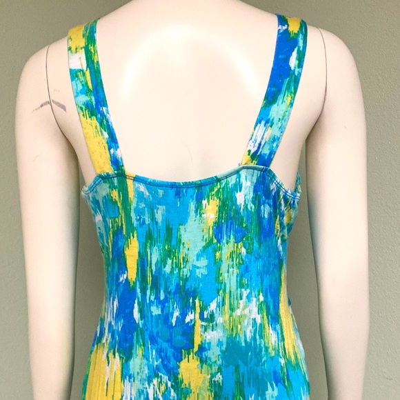 New Direction Petite Rayon Spandex Blend Muse Halter Neckline Maxi Dress Sz MP - Picture 4 of 8